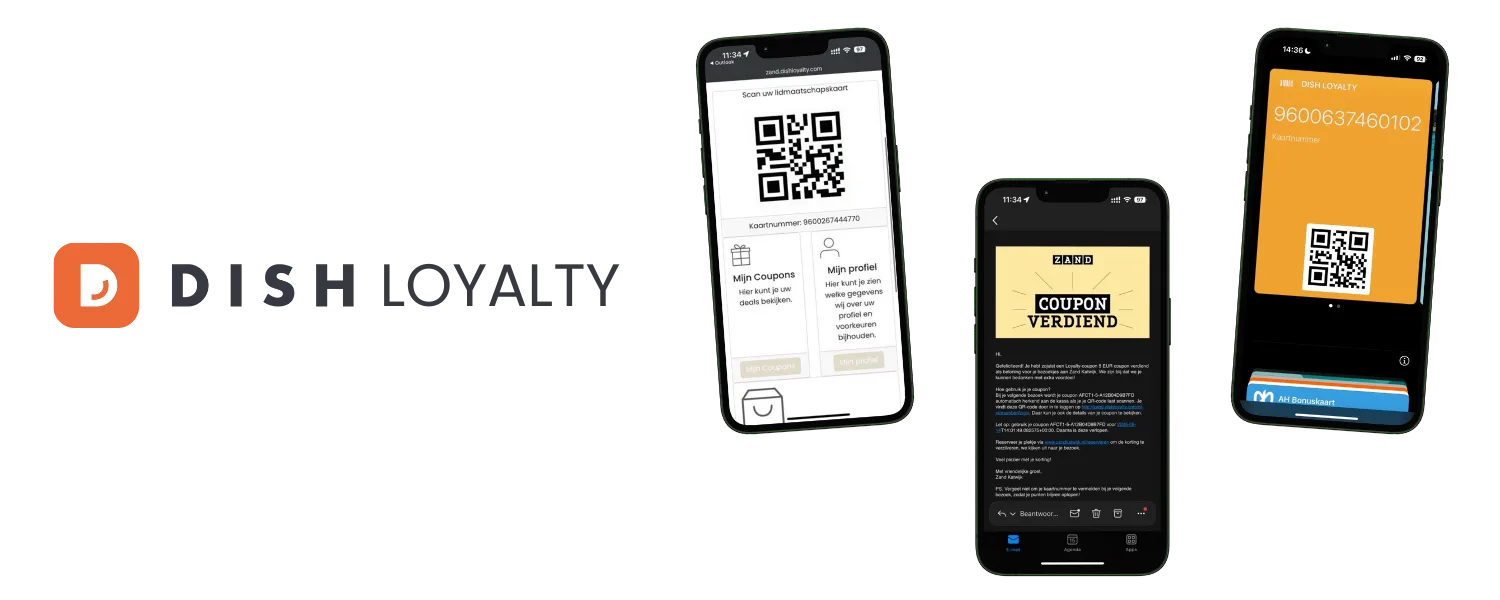 DISH Loyalty punten sparen bezoek koffie lunch overnachting